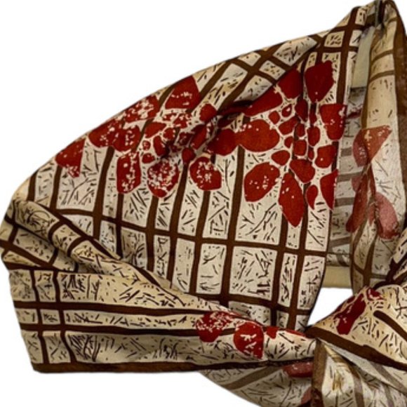 JAPAN The Design Works Bed Stuy Baard Beard vintage brown red floral JAPAN sca… - Picture 6 of 6